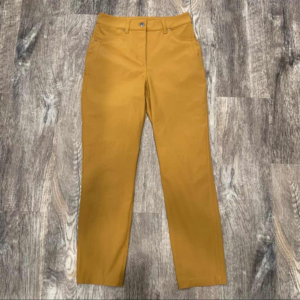 Lululemon City Sleek 5 Pocket 30" HR Yellow Pant 4